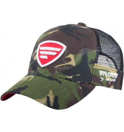 Sapca Favorite Mesh Cap Camo White Red Logo