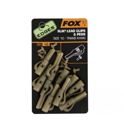 Clipsuri Plumb Pierdut Fox Edges Slik Lead Clip + Pegs Size 10