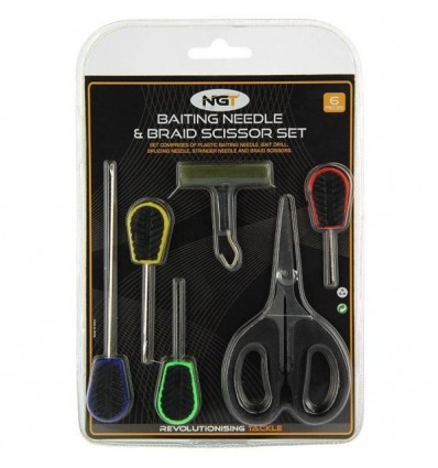 Set Ngt Baiting Needle & Braid Scissor 6buc