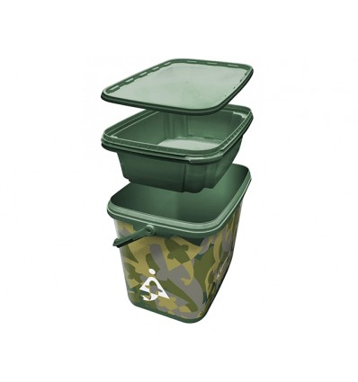 Galeata Bait-Tech Utility Camo Bucket with Insert Tray 8L