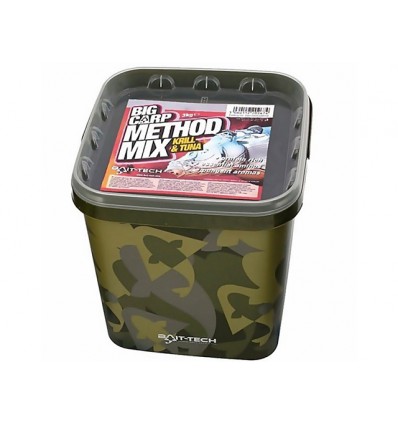 Pastura Bait-Tech Camo Bucket Big Carp Method Mix Krill and Tuna 3kg