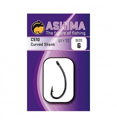 Carlige Crap Ashima Curved Shank C510 10 Buc/plic