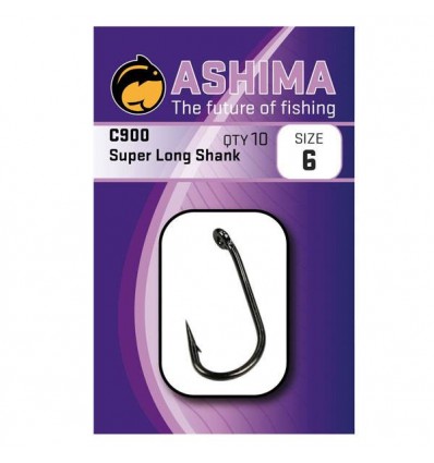 Carlige Crap Ashima Super Long Shank C900 10 Buc/plic