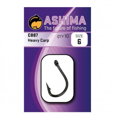 Carlige Crap Ashima Heavy Carp C887 10 Buc/plic