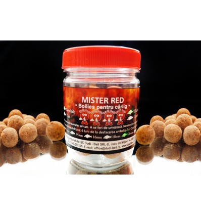 Dudi Bait Boilies Carlig Mister Red Caramele Solubile 100g