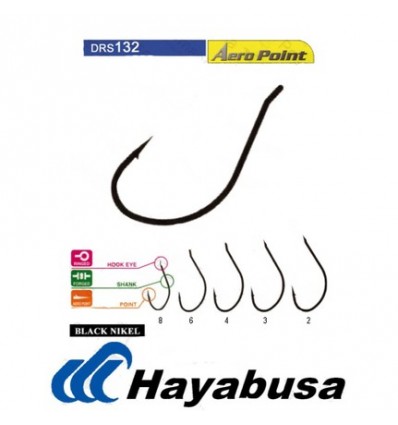 Carlige Hayabusa DSR132 Black Matte 10buc/plic