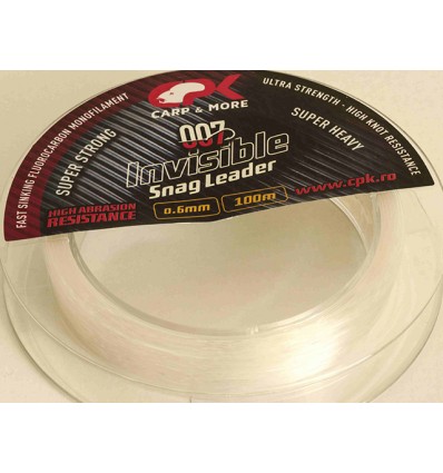 Fir fluorocarbon CPK Invisible Snag Leader 100m Transparent 0.60mm