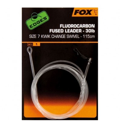 Montura Fox Fluorocarbon Fused Leader Kwik Change 115cm 30lbs