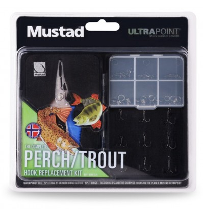 Kit Mustad Finesse Perch/trout Cu Cleste Pentru Inele + Accesorii