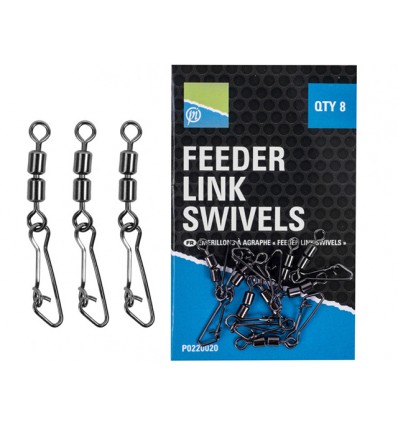 Vartejuri Preston Double Feeder Link Swivels 8buc