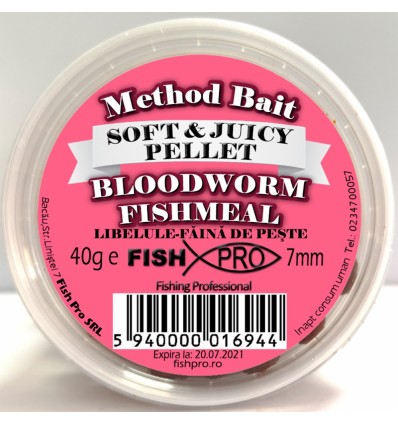 Fish Pro Method Bait Soft Pellet 7mm Bloodworm-Fish 40g