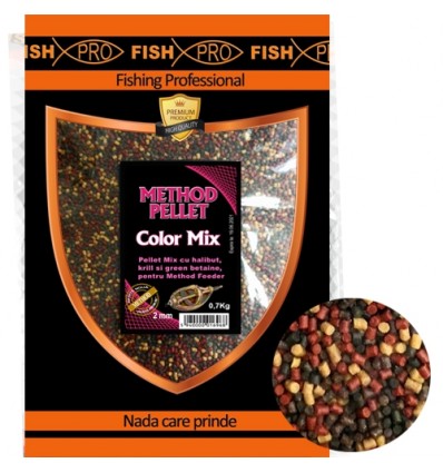 Fish Pro Pelete Method Feed Color Mix 2mm 700g