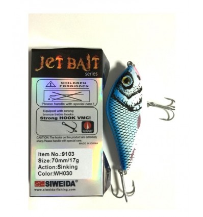 Vobler Siweida Jet Bait 9103-wh030 70mm 17gr