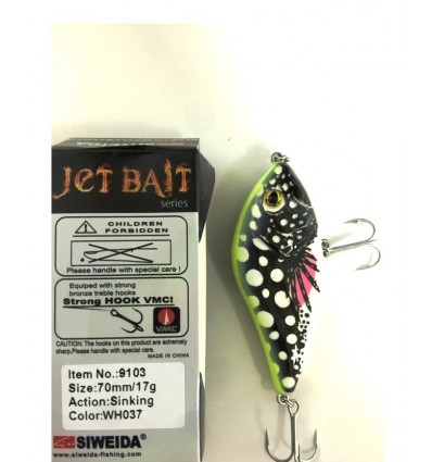 Vobler Siweida Jet Bait 9103-wh037 70mm 17gr