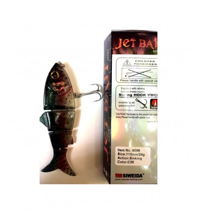 Vobler Articulat Siweida Jet Bait C35 11.5cm