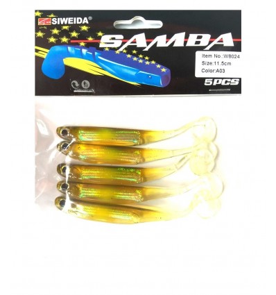 Twister Siweida Samba New 5buc/plic W8024-a03 7.5cm