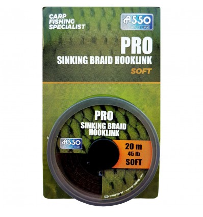 Fir ASSO Pro Soft Sinking Braid Hooklink 20m