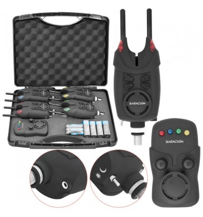 Set avertizoare wireless Baracuda SG-K2 + receptor 4 bucati negru