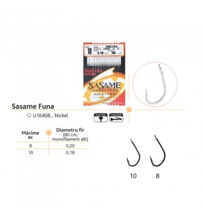 Ace legate Sasame Funa U16408 nylon alb 80 cm 10 buc/plic