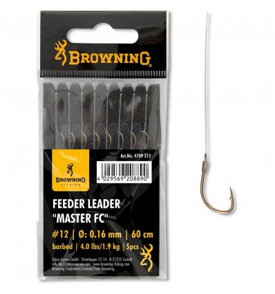 Carlige Legate Browning No.12 60cm 0.16mm Feeder Leader Master FC