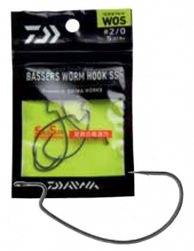 Carlig Daiwa Offset Bassers Worm, Nr.2, 5buc