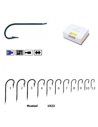 Carlig Mustad M1522 Bleu cu Tija Lunga, 100buc/cutie