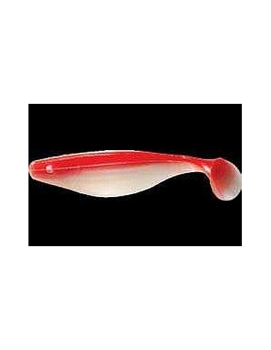 Shad Mister Twister, White Red, 10cm, 4buc/plic