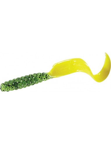 Grub Mister Twister, Lime Black/Yellow, 10cm, 5buc/plic