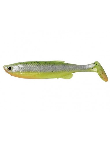 Shad Savage Gear Fat Minnow T-Tail, Fluo Green Silver, 7.5cm, 4buc/plic