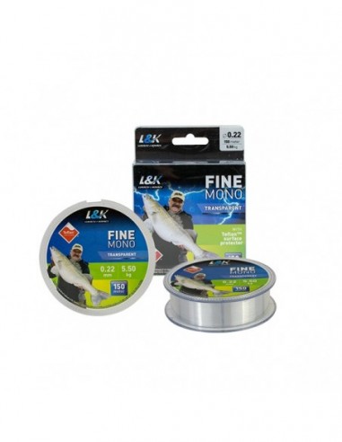 Fir Monofilament L&K Fine Mono, Transparent, 150m